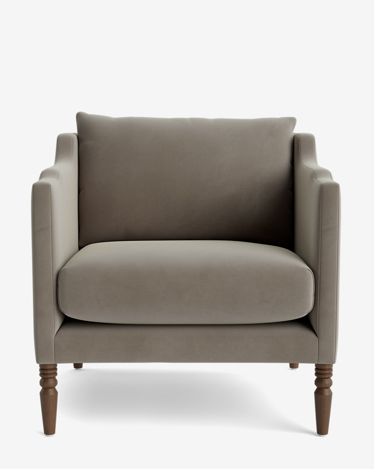 Fauteuil de salon capitonné traditionnel avec pieds tournés et accoudoirs originaux pour le salon