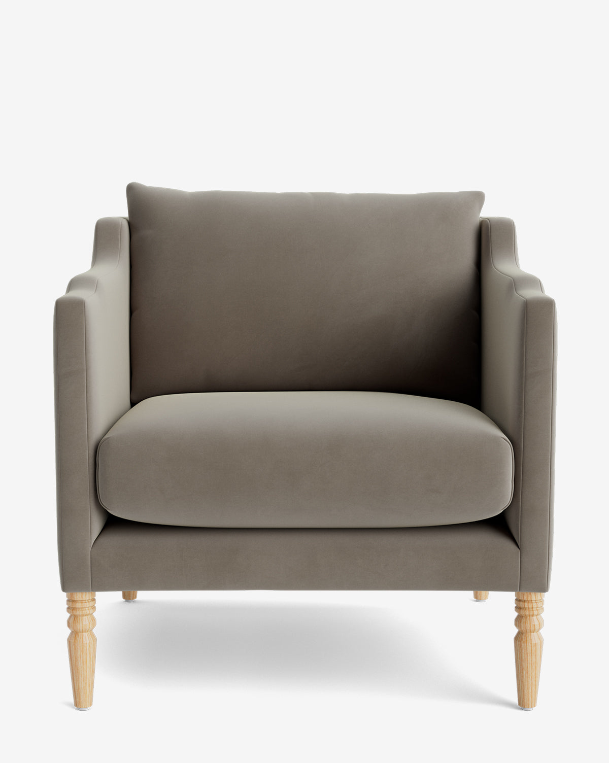 Fauteuil de salon capitonné traditionnel avec pieds tournés et accoudoirs originaux pour le salon