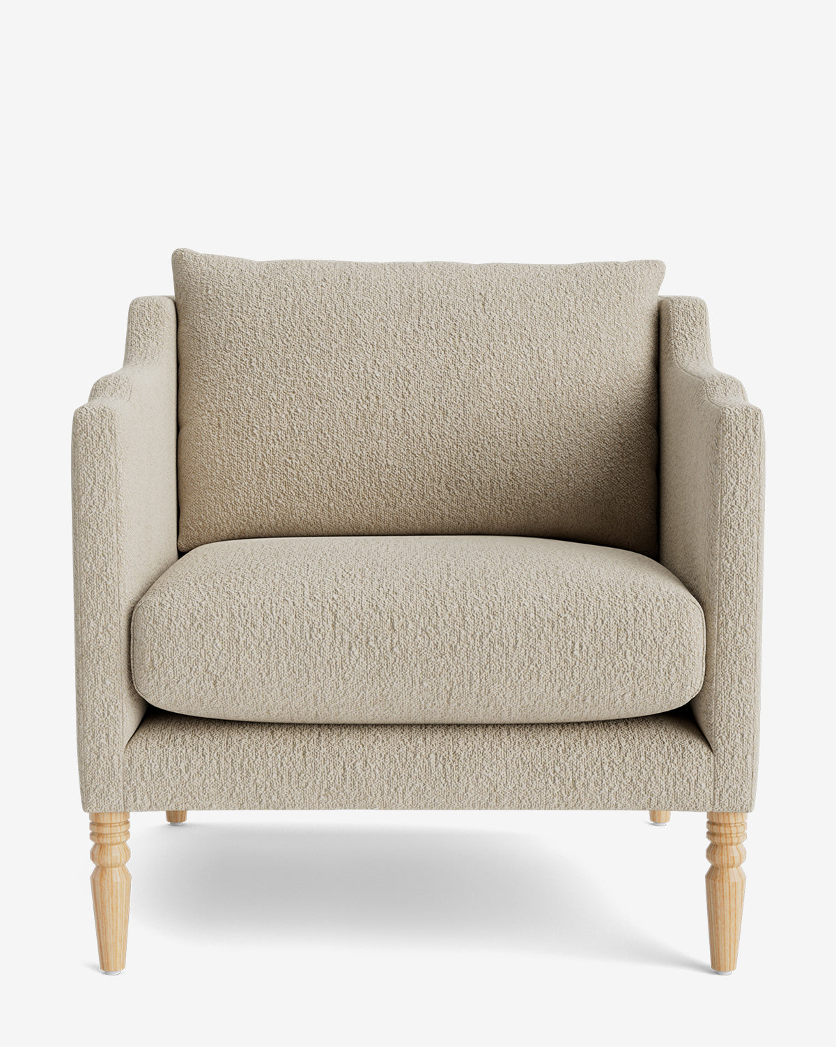 Fauteuil de salon capitonné traditionnel avec pieds tournés et accoudoirs originaux pour le salon