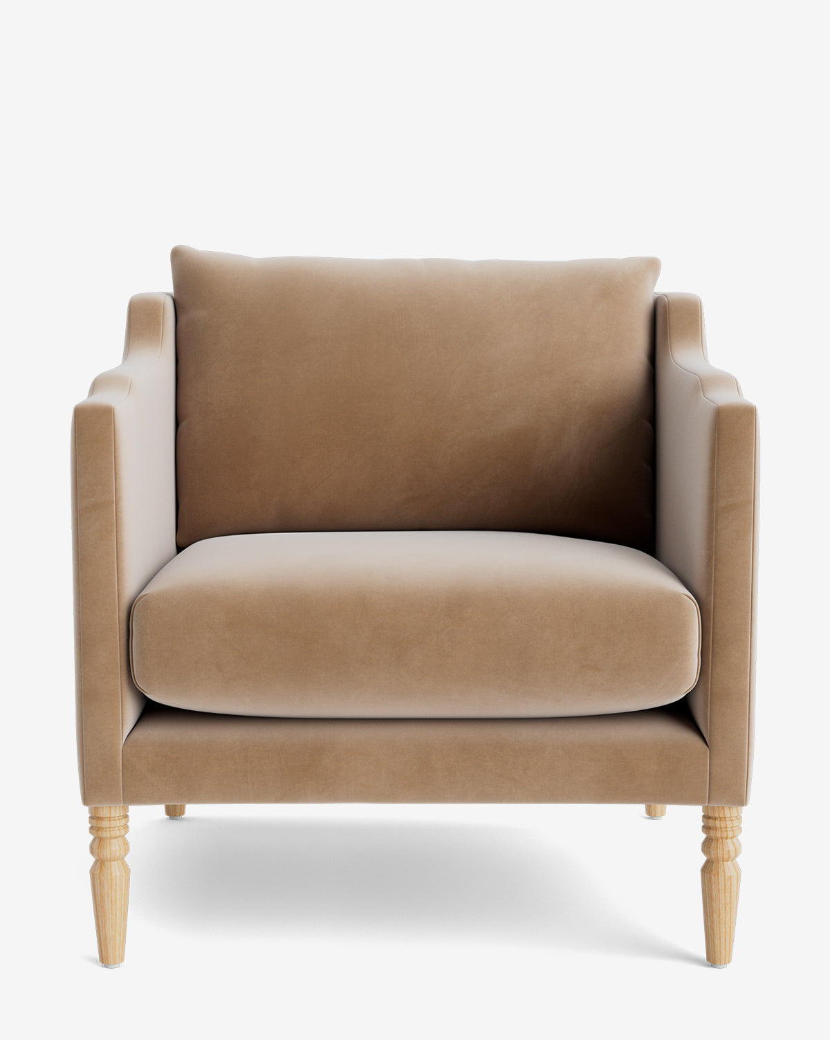 Fauteuil de salon capitonné traditionnel avec pieds tournés et accoudoirs originaux pour le salon