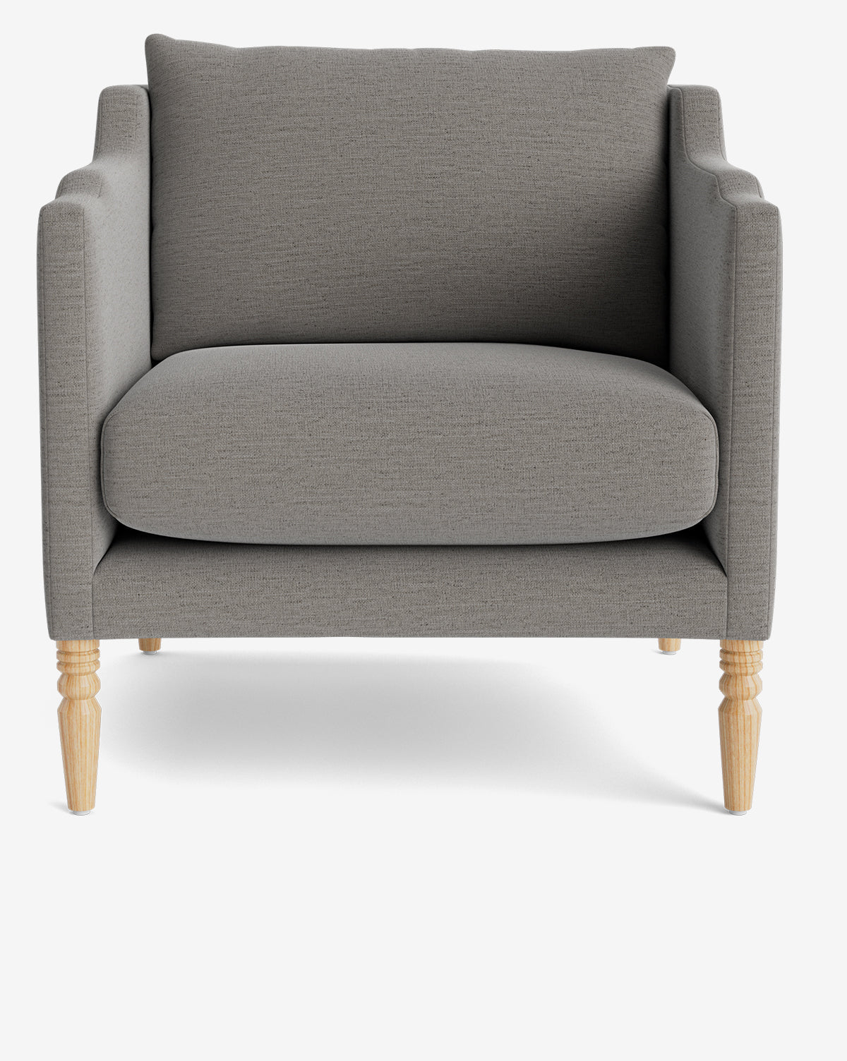 Fauteuil de salon capitonné traditionnel avec pieds tournés et accoudoirs originaux pour le salon