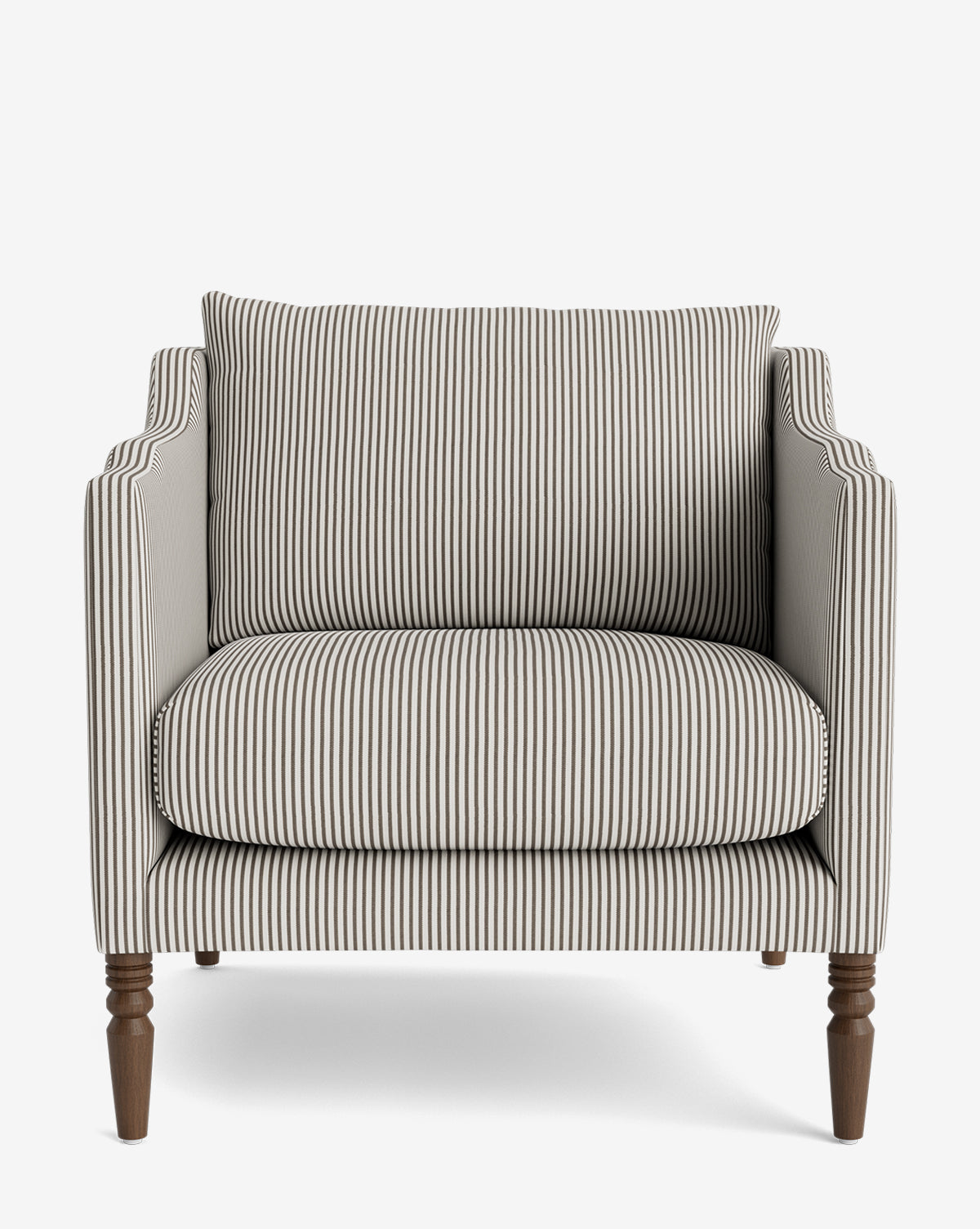 Fauteuil de salon capitonné traditionnel avec pieds tournés et accoudoirs originaux pour le salon