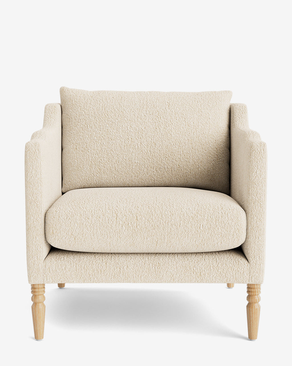 Fauteuil de salon capitonné traditionnel avec pieds tournés et accoudoirs originaux pour le salon