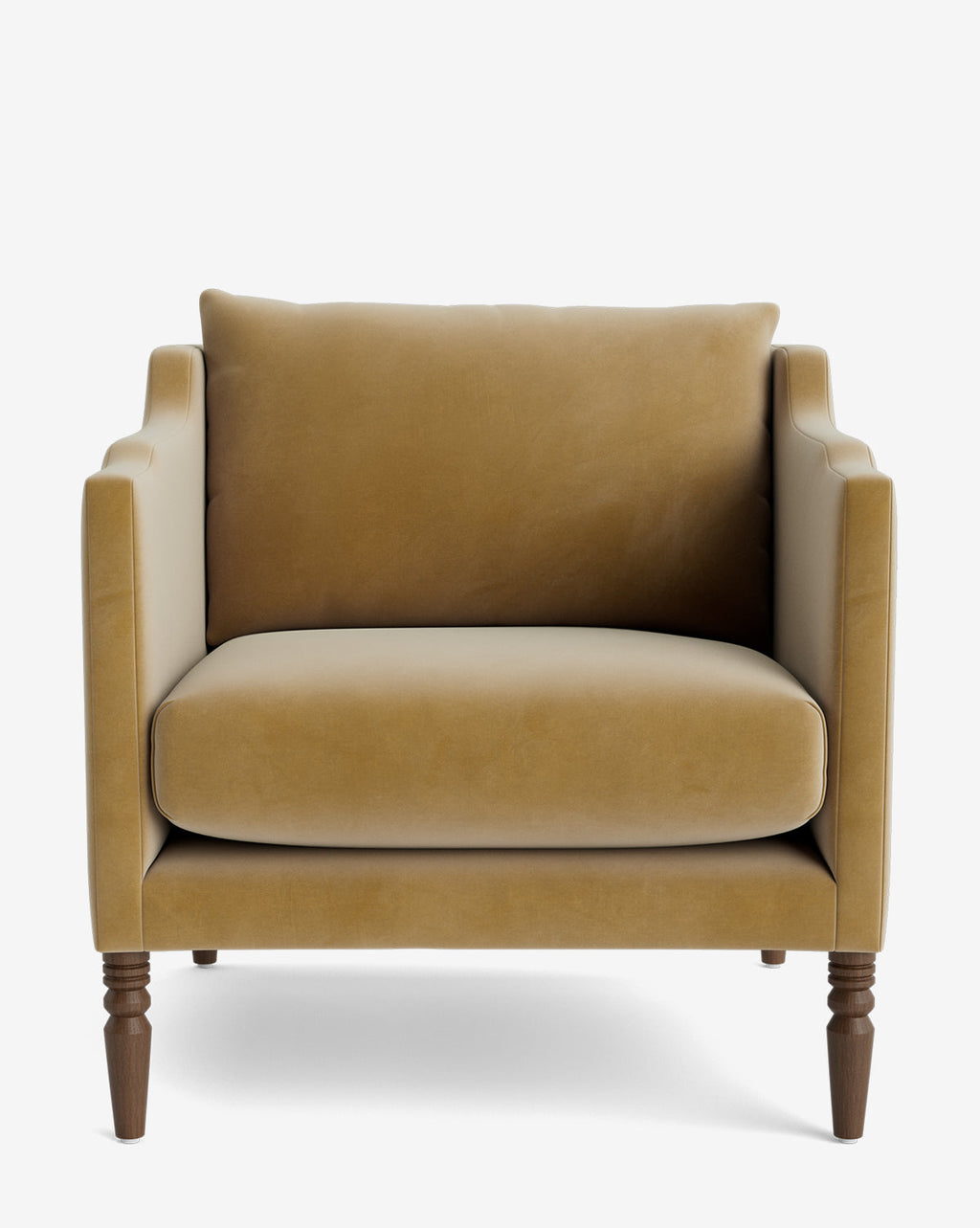 Fauteuil de salon capitonné traditionnel avec pieds tournés et accoudoirs originaux pour le salon