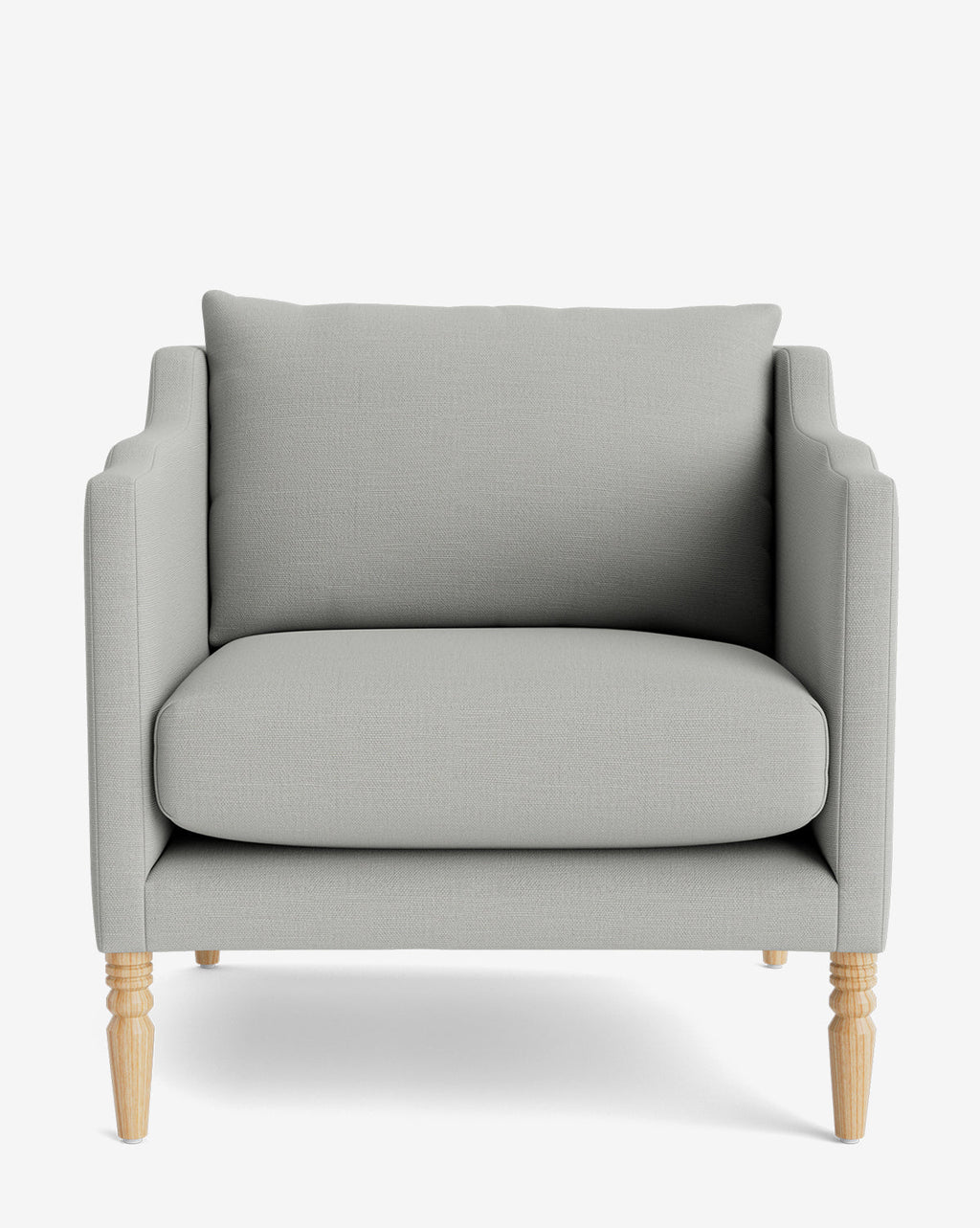 Fauteuil de salon capitonné traditionnel avec pieds tournés et accoudoirs originaux pour le salon