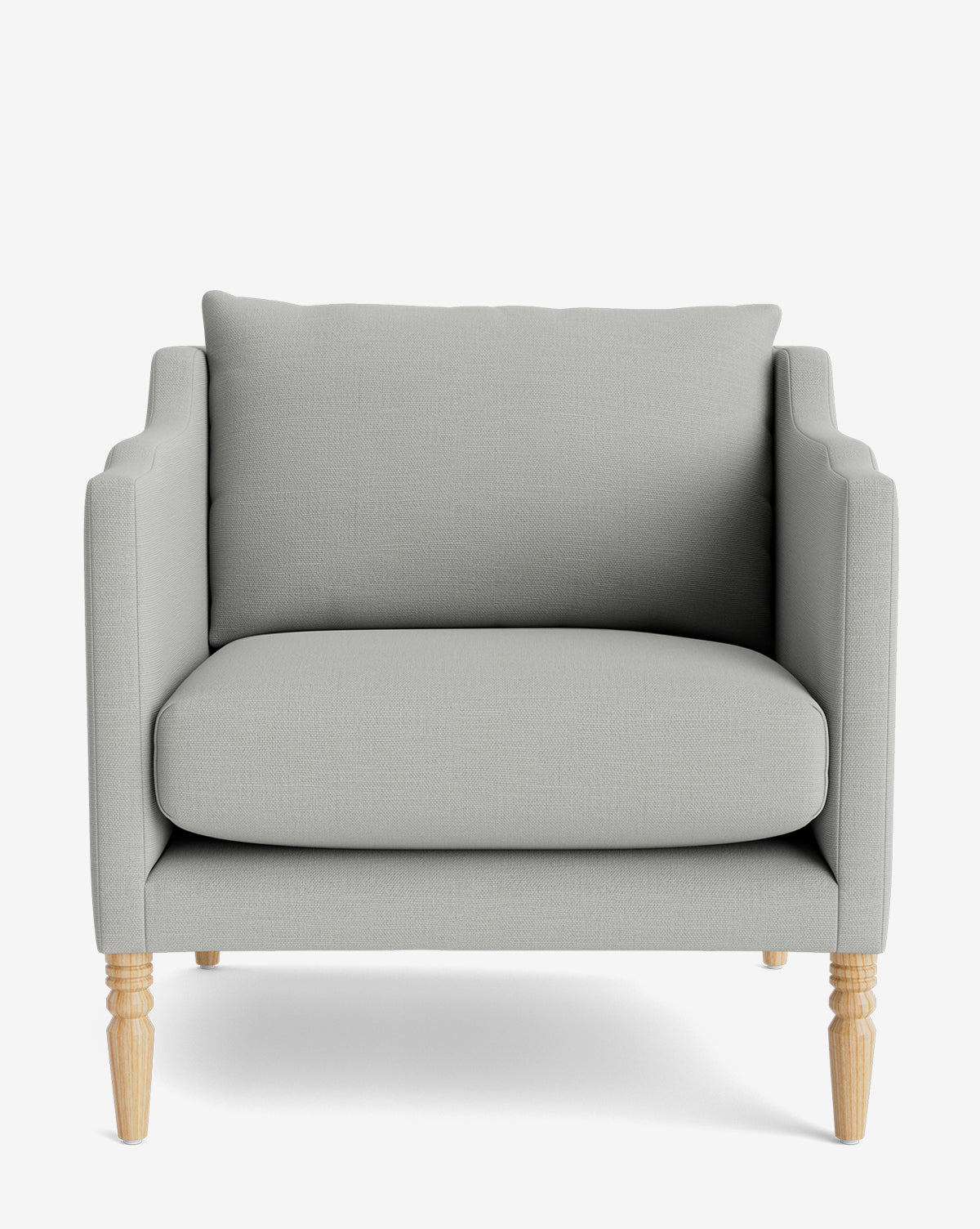 Fauteuil de salon capitonné traditionnel avec pieds tournés et accoudoirs originaux pour le salon