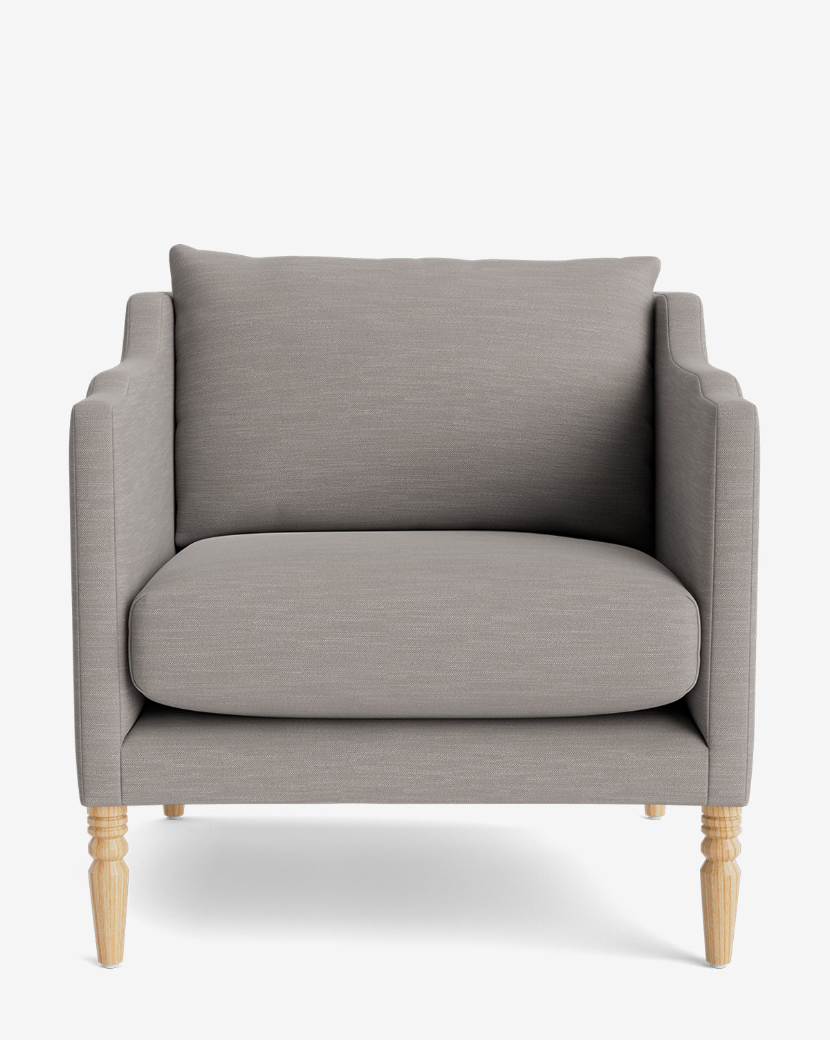 Fauteuil de salon capitonné traditionnel avec pieds tournés et accoudoirs originaux pour le salon