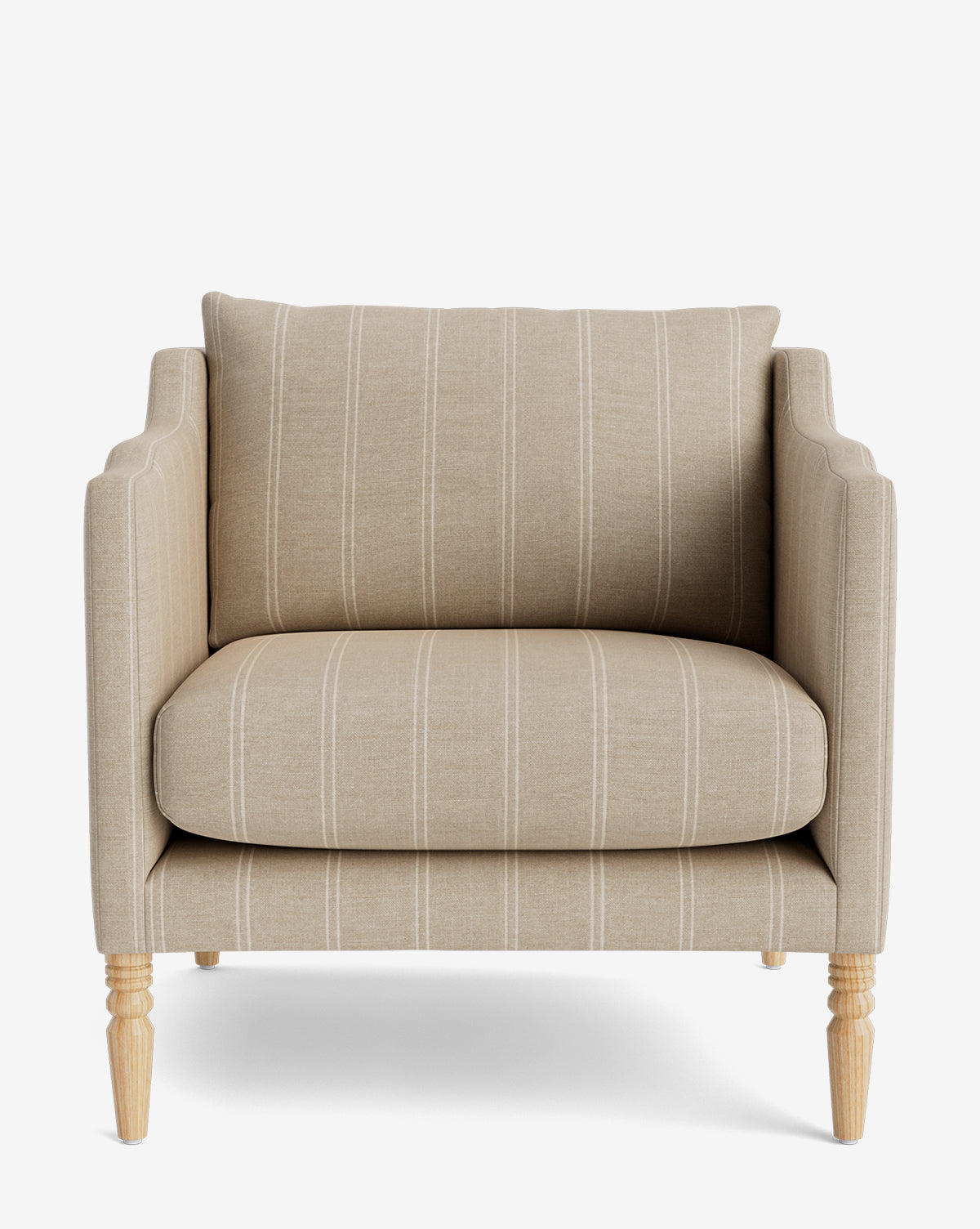 Fauteuil de salon capitonné traditionnel avec pieds tournés et accoudoirs originaux pour le salon