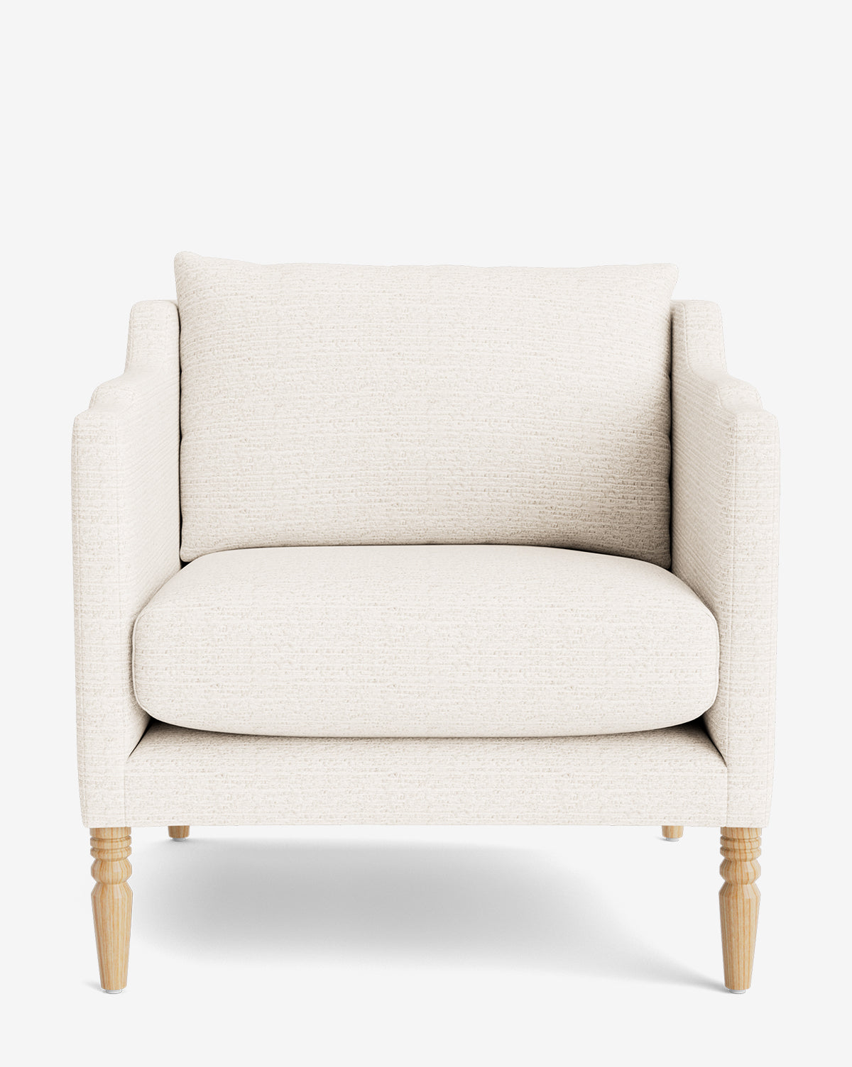 Fauteuil de salon capitonné traditionnel avec pieds tournés et accoudoirs originaux pour le salon