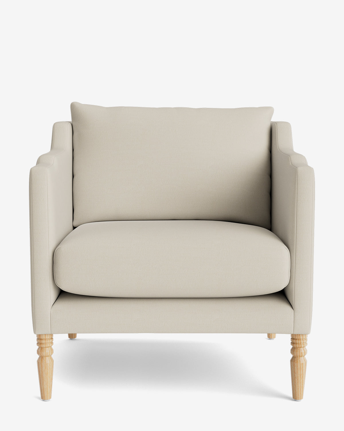 Fauteuil de salon capitonné traditionnel avec pieds tournés et accoudoirs originaux pour le salon