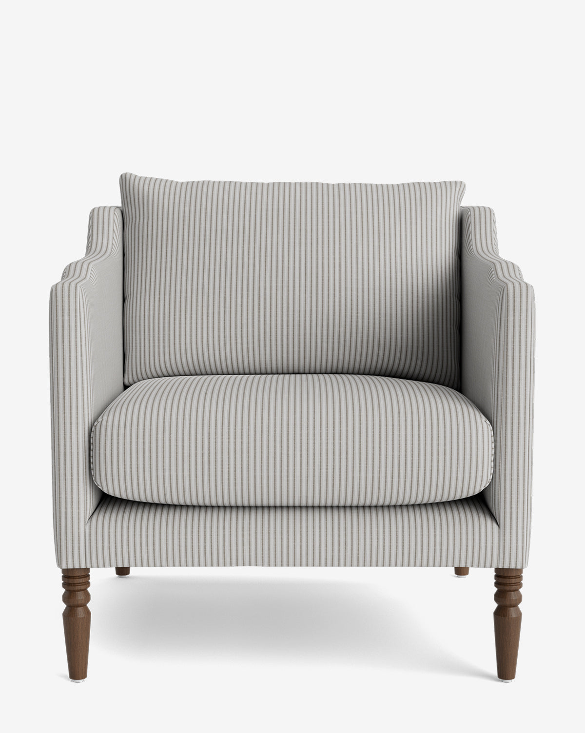 Fauteuil de salon capitonné traditionnel avec pieds tournés et accoudoirs originaux pour le salon