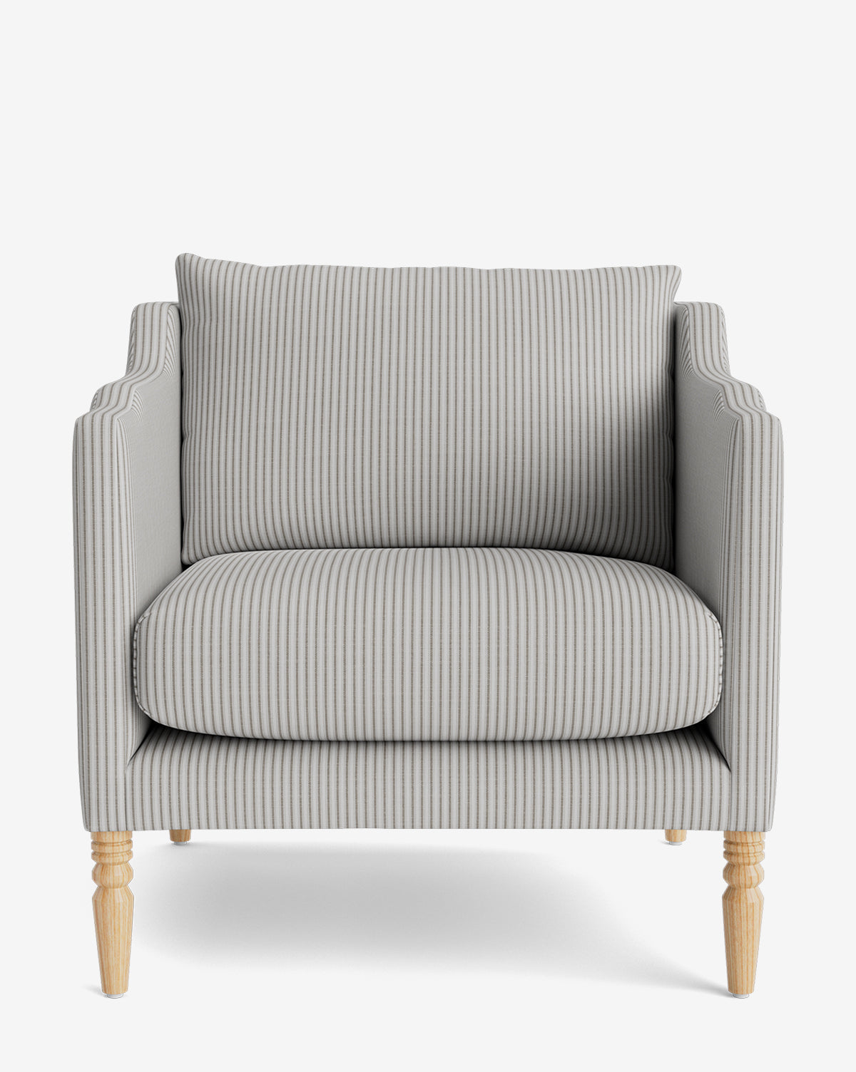Fauteuil de salon capitonné traditionnel avec pieds tournés et accoudoirs originaux pour le salon