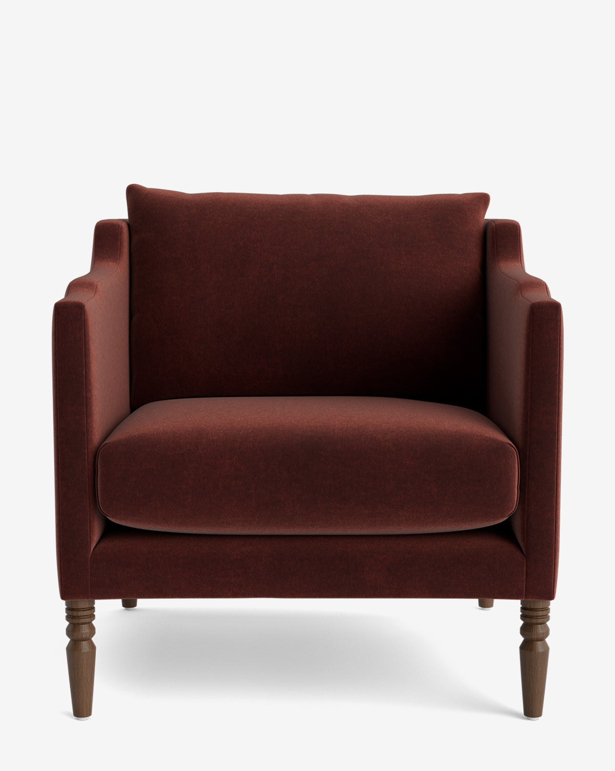Fauteuil de salon capitonné traditionnel avec pieds tournés et accoudoirs originaux pour le salon