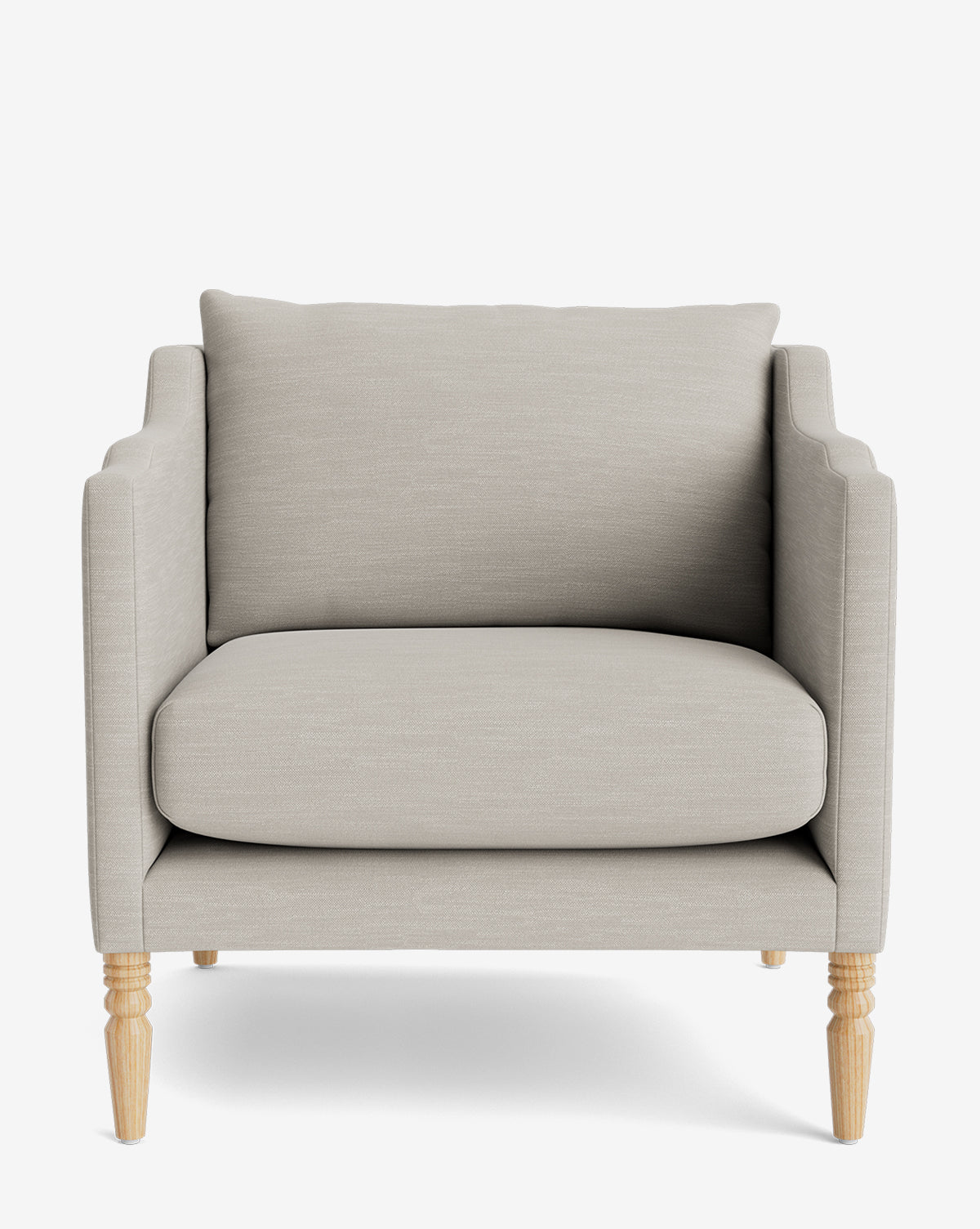 Fauteuil de salon capitonné traditionnel avec pieds tournés et accoudoirs originaux pour le salon