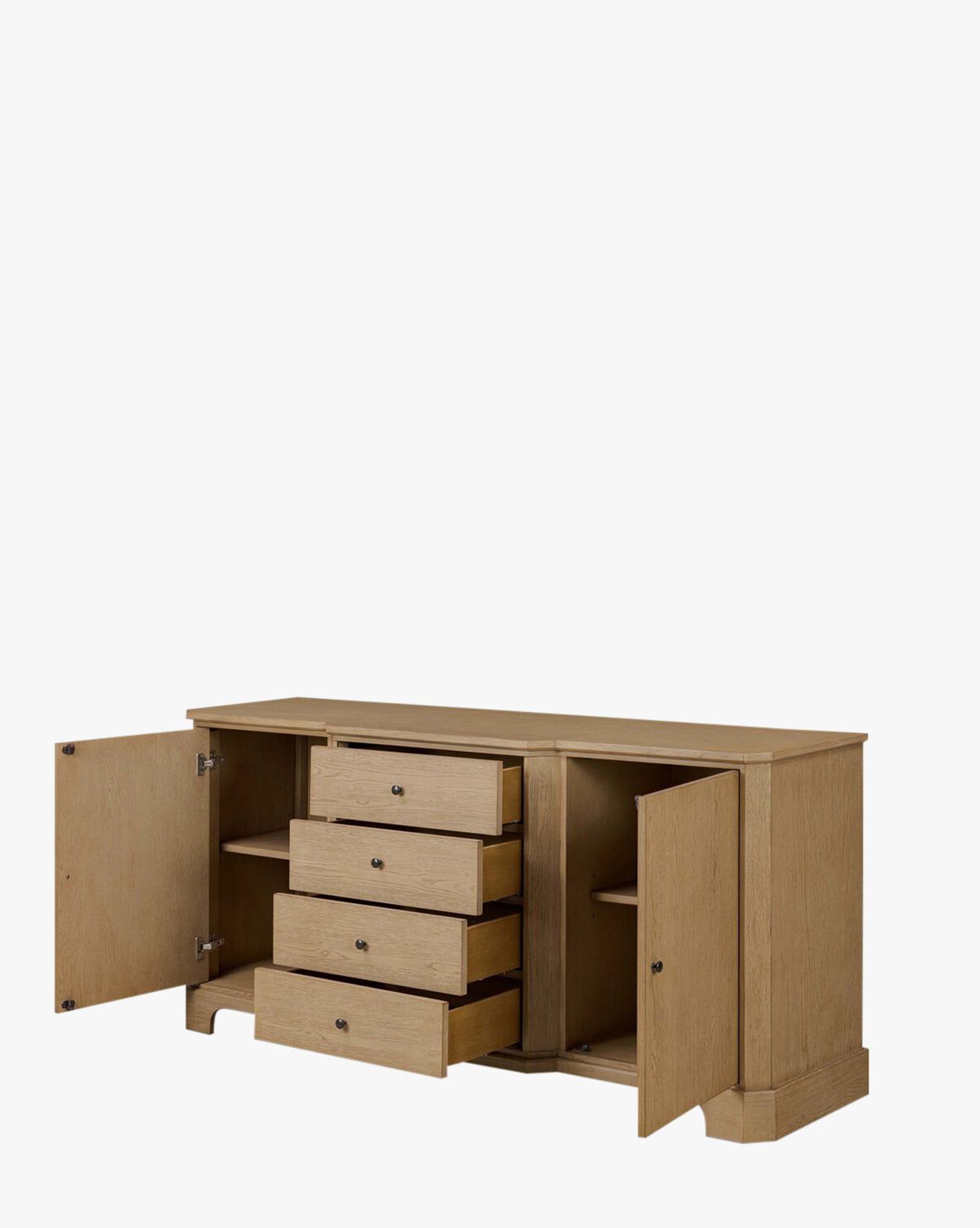 Buffet en bois traditionnel au design classique avec rangement pour salon
