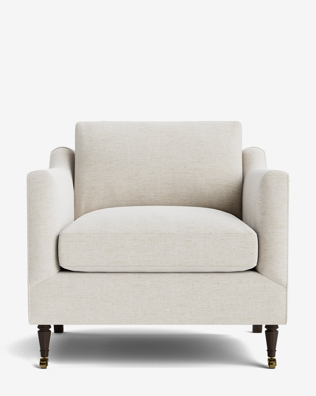 Fauteuil de salon classique capitonné avec rembourrage profond et silhouette ajustée pour le salon