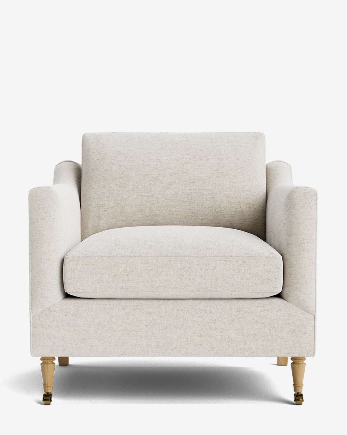 Fauteuil de salon classique capitonné avec rembourrage profond et silhouette ajustée pour le salon