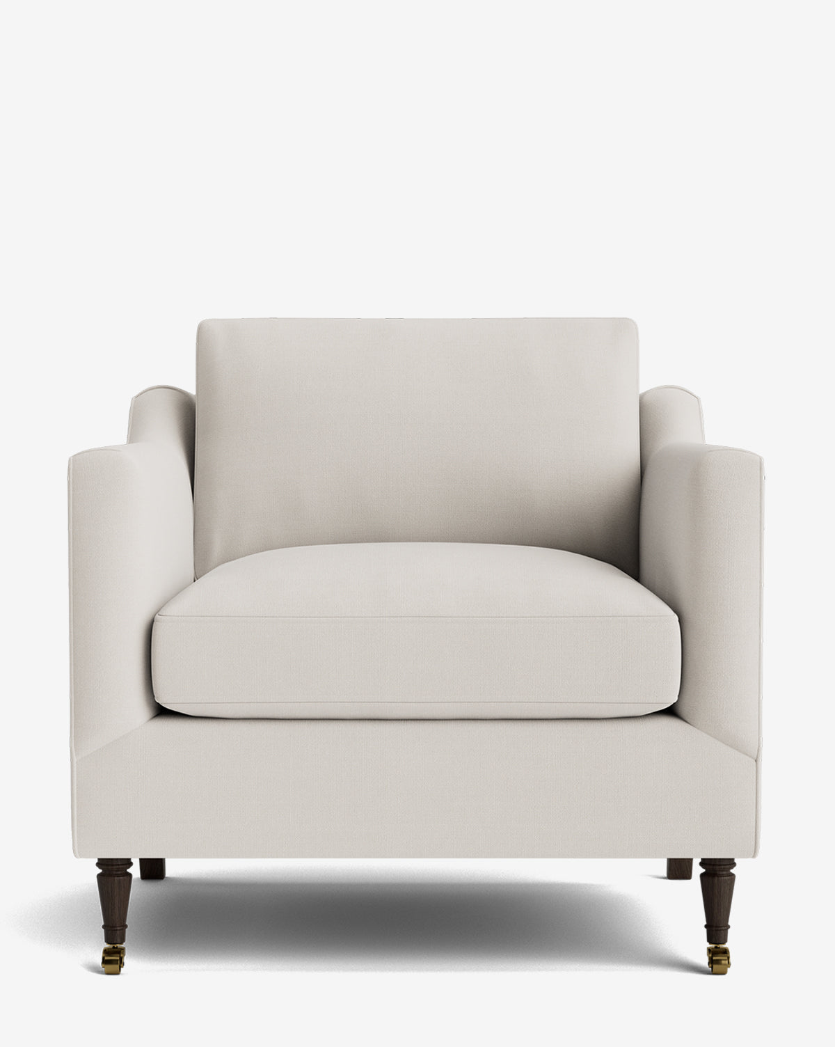 Fauteuil de salon classique capitonné avec rembourrage profond et silhouette ajustée pour le salon
