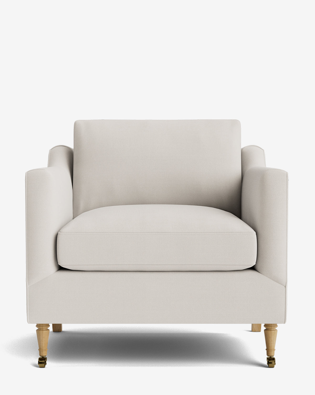 Fauteuil de salon classique capitonné avec rembourrage profond et silhouette ajustée pour le salon