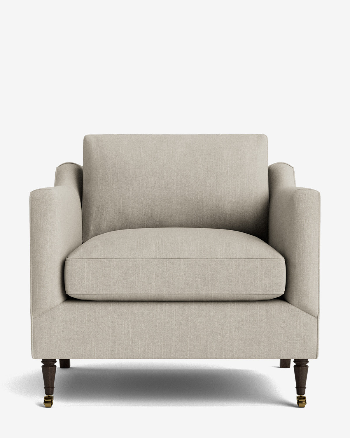 Fauteuil de salon classique capitonné avec rembourrage profond et silhouette ajustée pour le salon