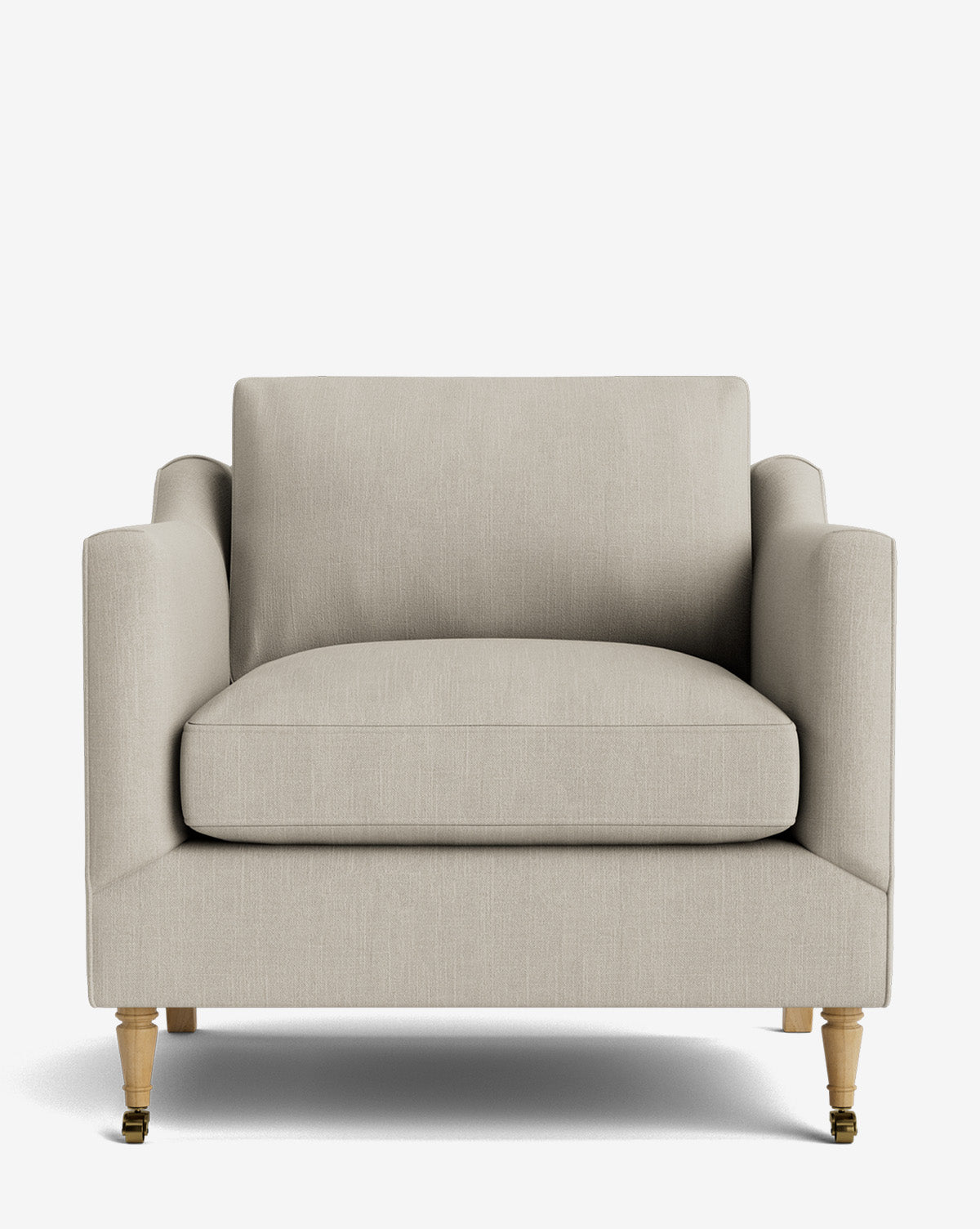Fauteuil de salon classique capitonné avec rembourrage profond et silhouette ajustée pour le salon