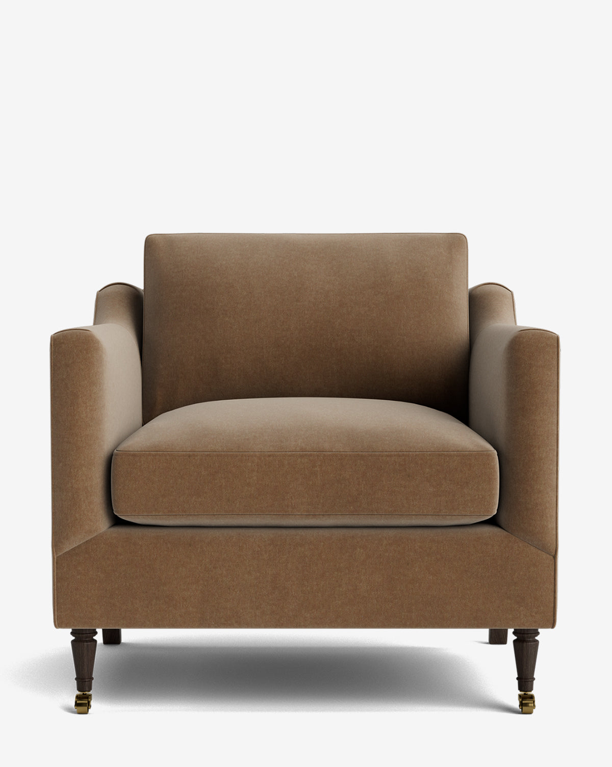 Fauteuil de salon classique capitonné avec rembourrage profond et silhouette ajustée pour le salon