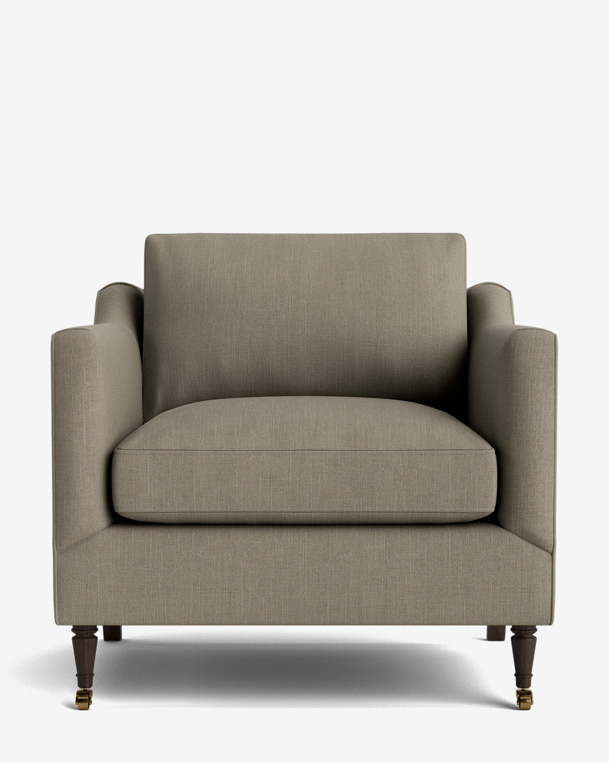 Fauteuil de salon classique capitonné avec rembourrage profond et silhouette ajustée pour le salon