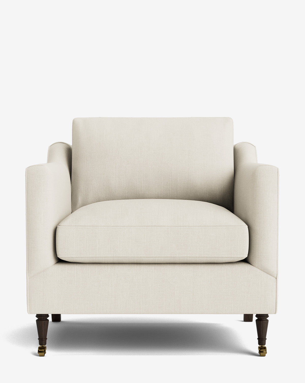 Fauteuil de salon classique capitonné avec rembourrage profond et silhouette ajustée pour le salon