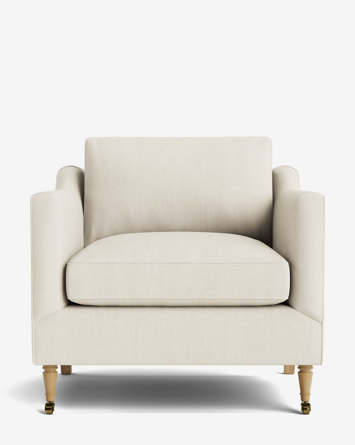 Fauteuil de salon classique capitonné avec rembourrage profond et silhouette ajustée pour le salon