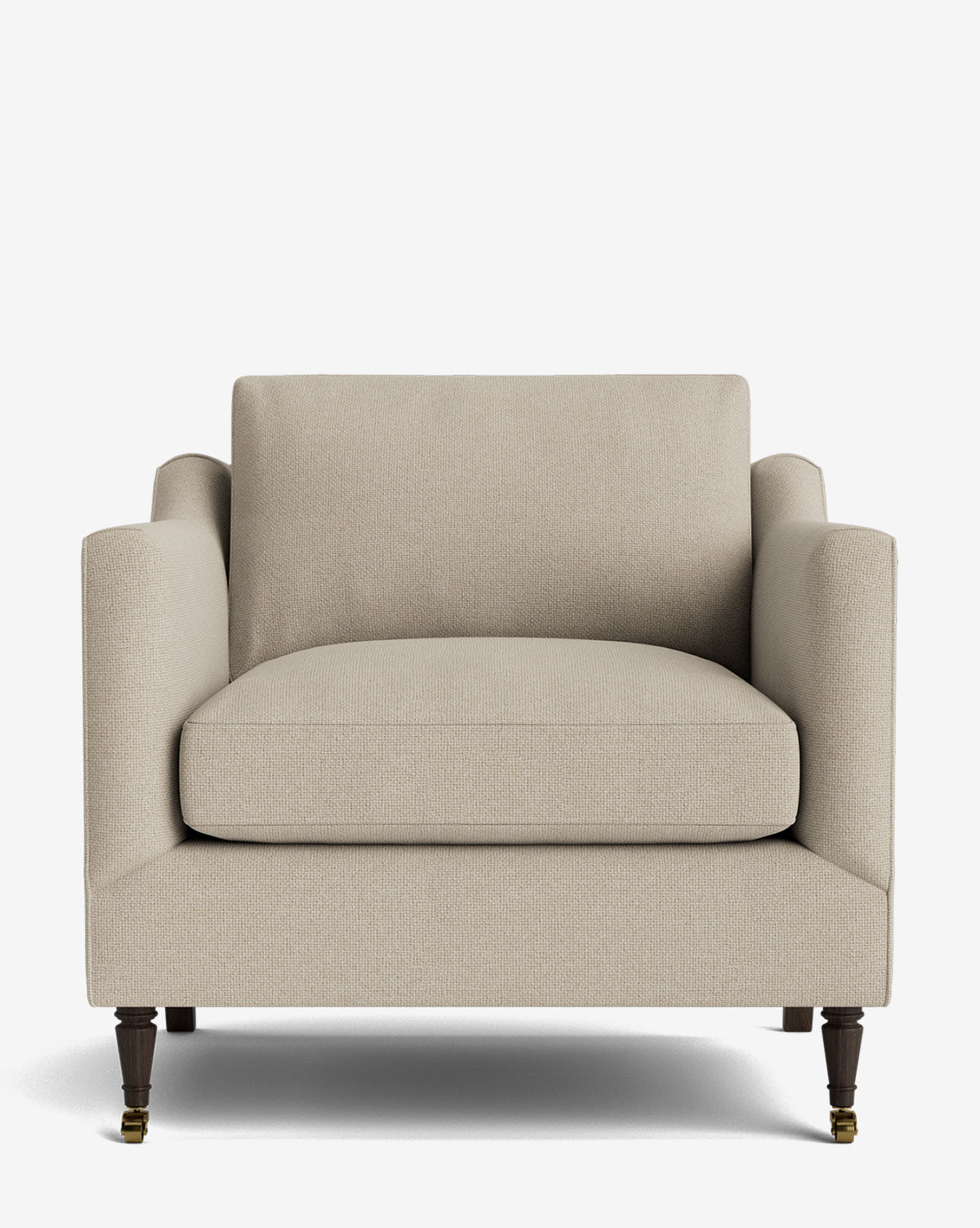 Fauteuil de salon classique capitonné avec rembourrage profond et silhouette ajustée pour le salon
