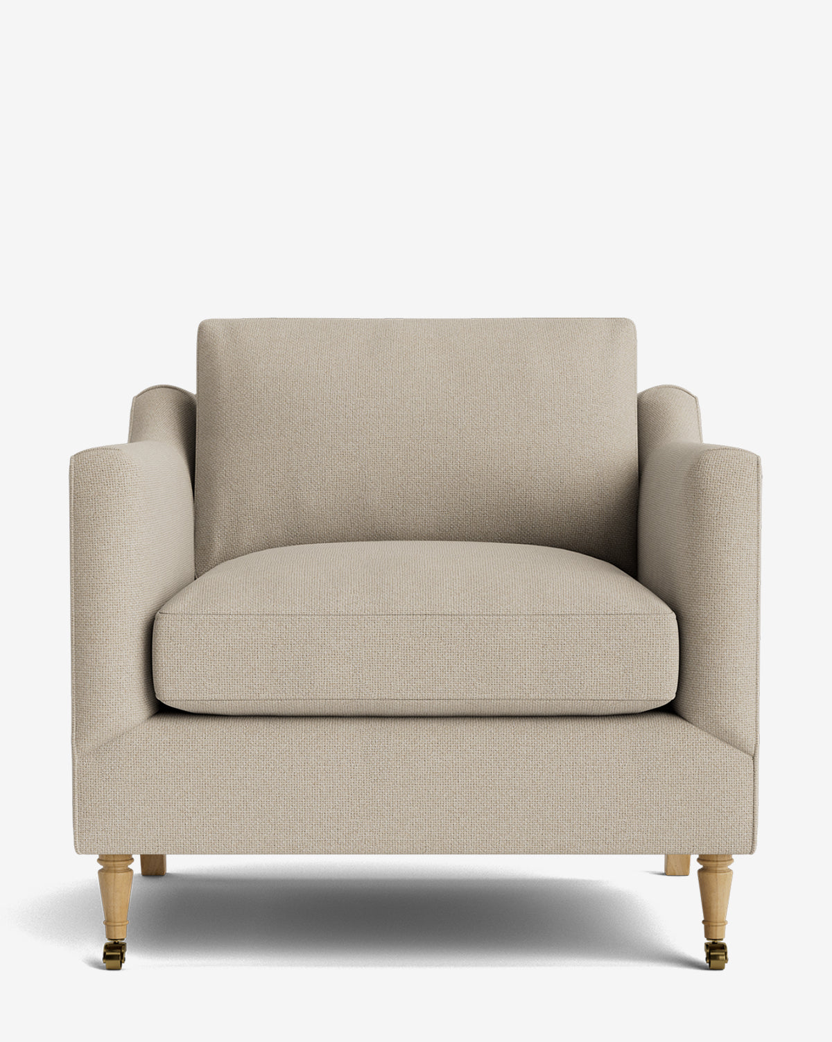 Fauteuil de salon classique capitonné avec rembourrage profond et silhouette ajustée pour le salon