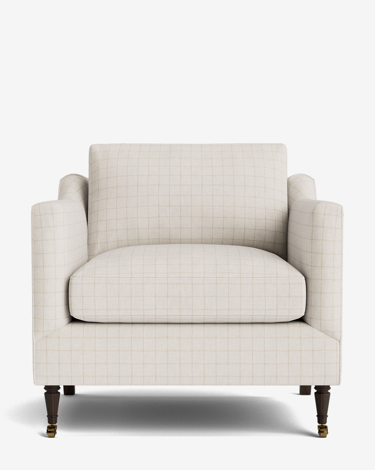 Fauteuil de salon classique capitonné avec rembourrage profond et silhouette ajustée pour le salon