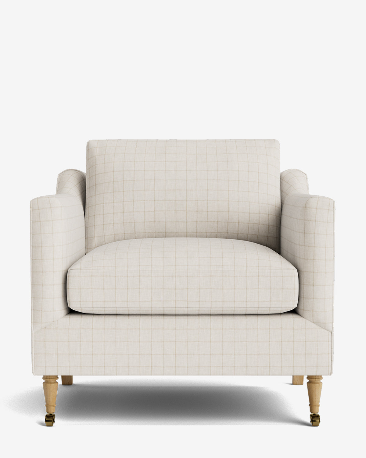 Fauteuil de salon classique capitonné avec rembourrage profond et silhouette ajustée pour le salon