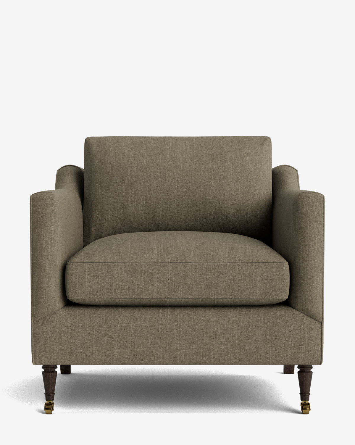 Fauteuil de salon classique capitonné avec rembourrage profond et silhouette ajustée pour le salon