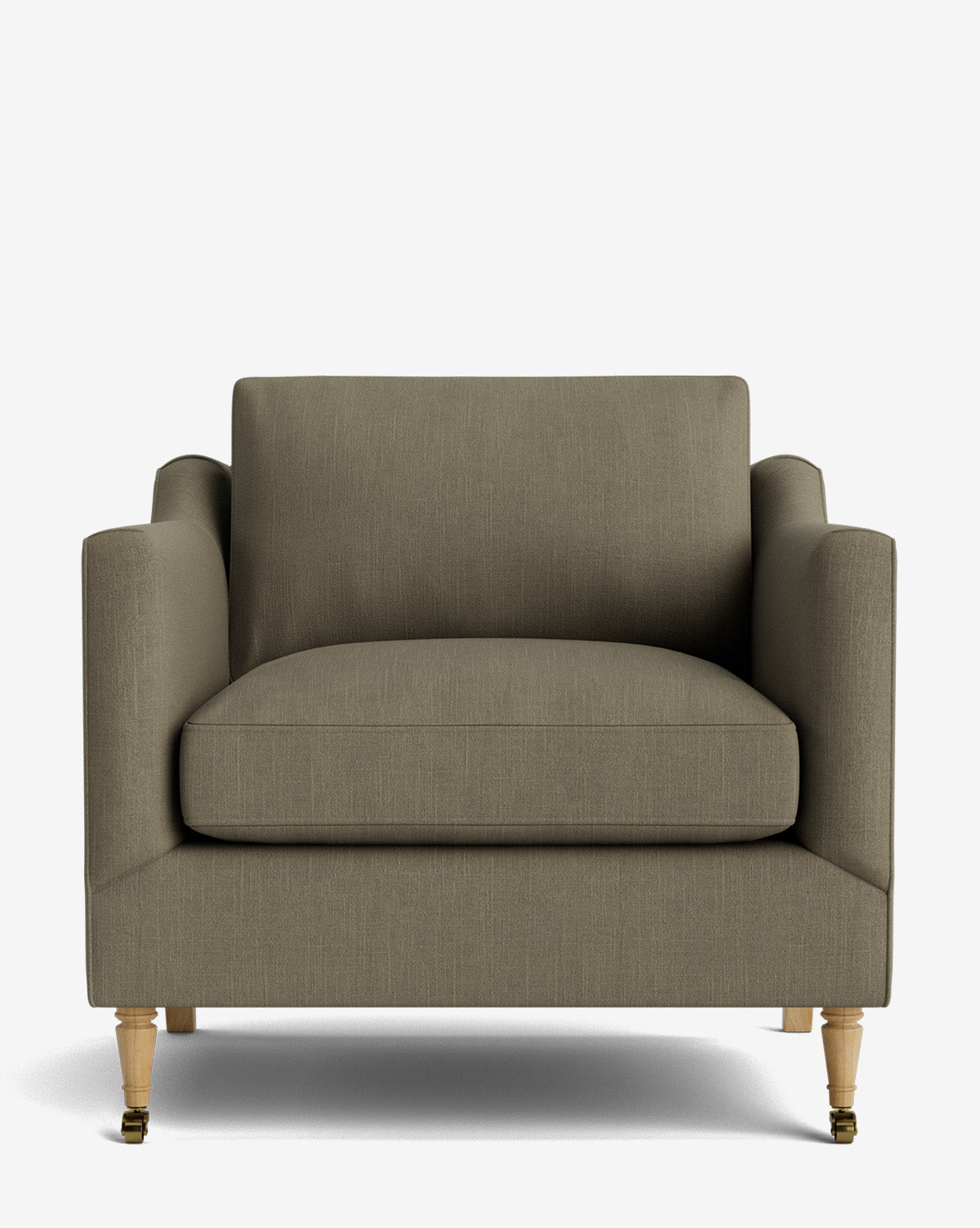 Fauteuil de salon classique capitonné avec rembourrage profond et silhouette ajustée pour le salon