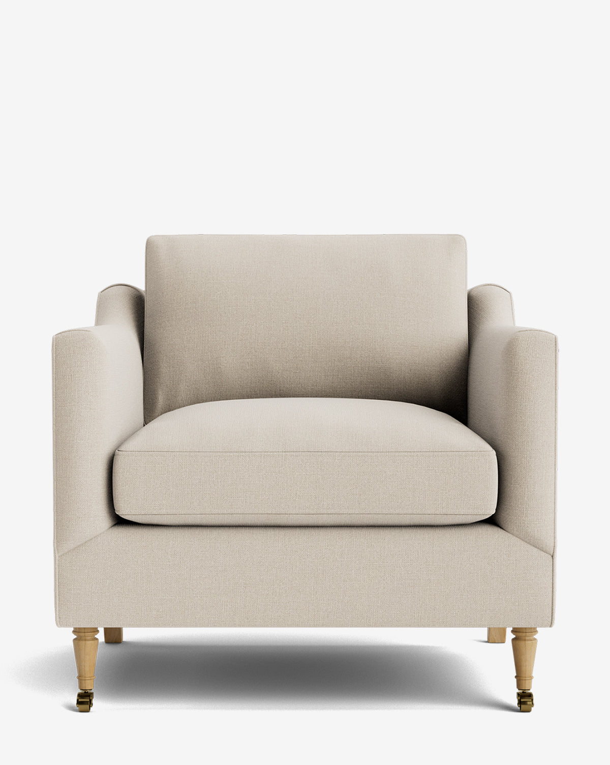 Fauteuil de salon classique capitonné avec rembourrage profond et silhouette ajustée pour le salon