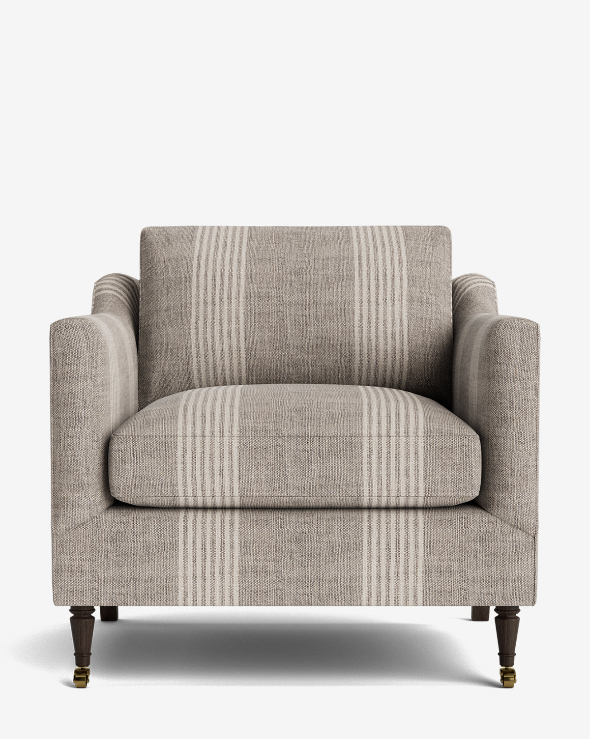 Fauteuil de salon classique capitonné avec rembourrage profond et silhouette ajustée pour le salon