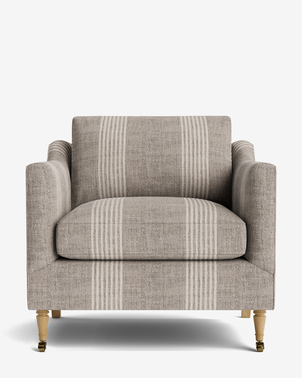 Fauteuil de salon classique capitonné avec rembourrage profond et silhouette ajustée pour le salon