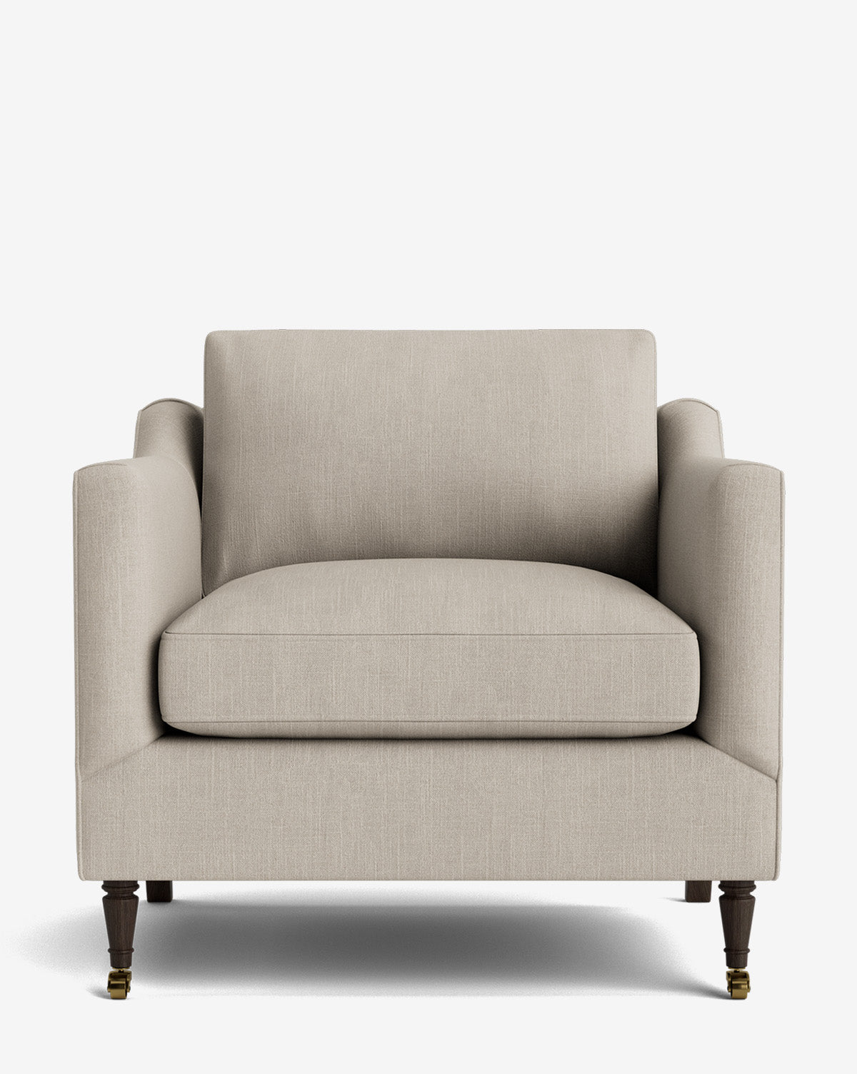 Fauteuil de salon classique capitonné avec rembourrage profond et silhouette ajustée pour le salon