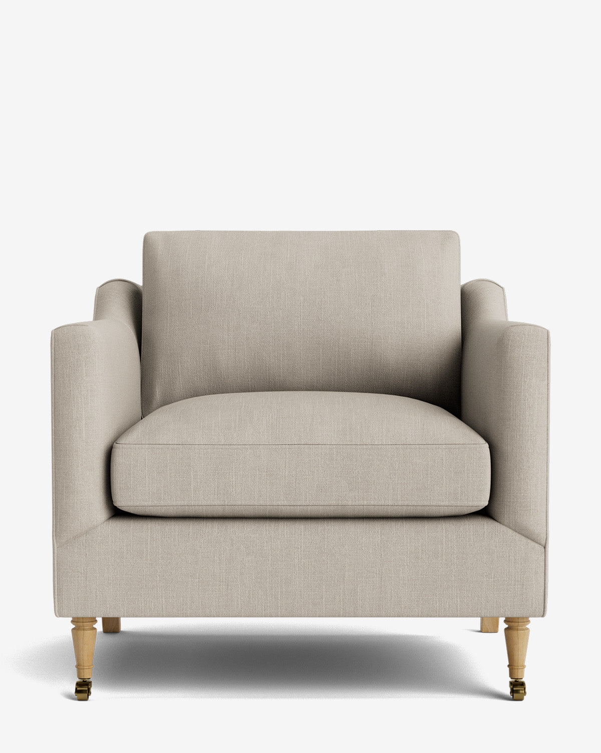 Fauteuil de salon classique capitonné avec rembourrage profond et silhouette ajustée pour le salon