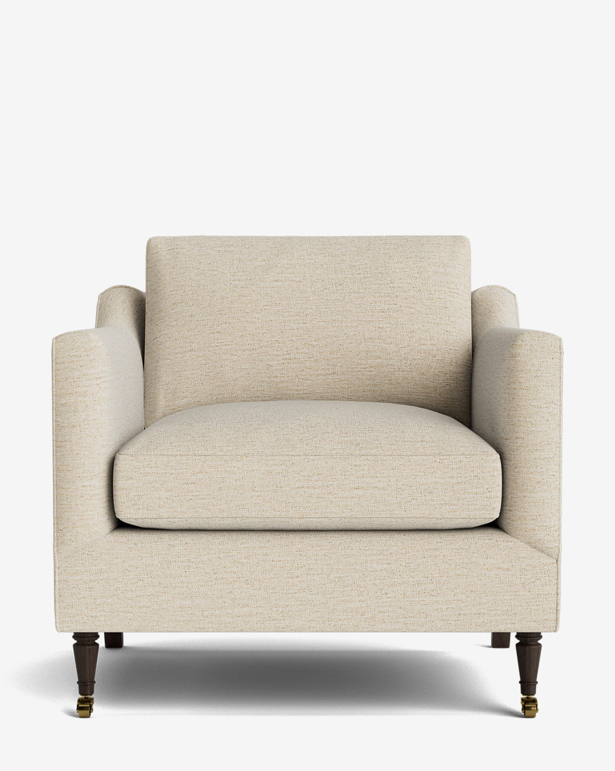 Fauteuil de salon classique capitonné avec rembourrage profond et silhouette ajustée pour le salon
