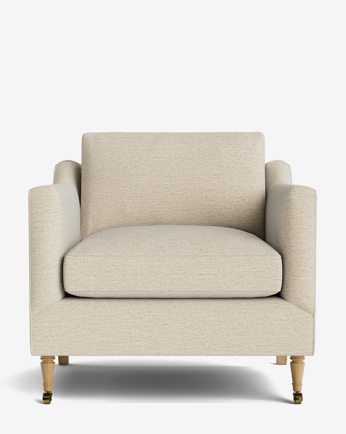 Fauteuil de salon classique capitonné avec rembourrage profond et silhouette ajustée pour le salon