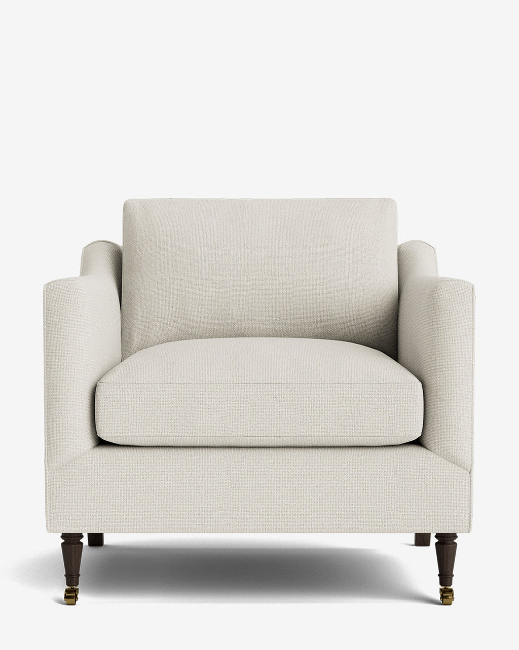 Fauteuil de salon classique capitonné avec rembourrage profond et silhouette ajustée pour le salon