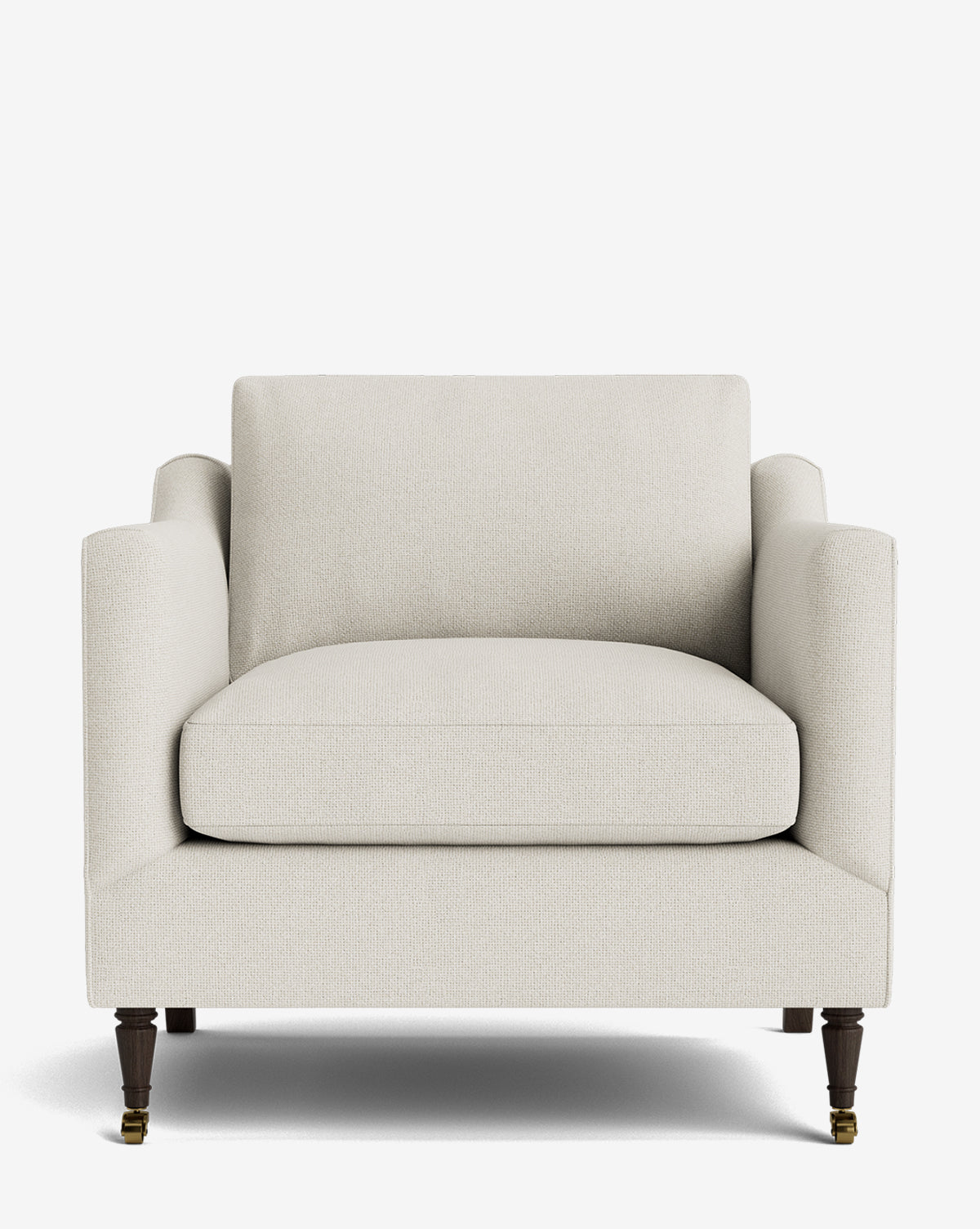 Fauteuil de salon classique capitonné avec rembourrage profond et silhouette ajustée pour le salon