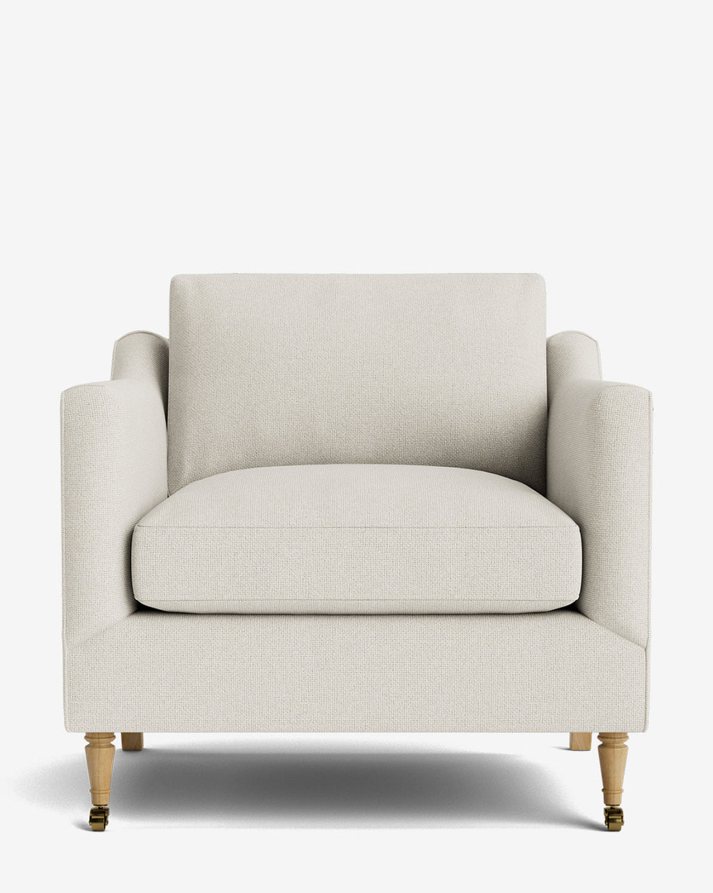Fauteuil de salon classique capitonné avec rembourrage profond et silhouette ajustée pour le salon