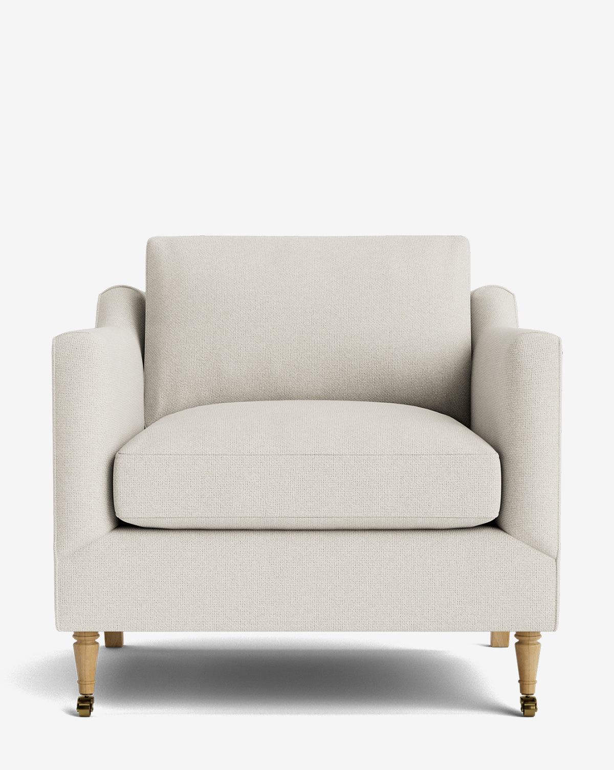 Fauteuil de salon classique capitonné avec rembourrage profond et silhouette ajustée pour le salon