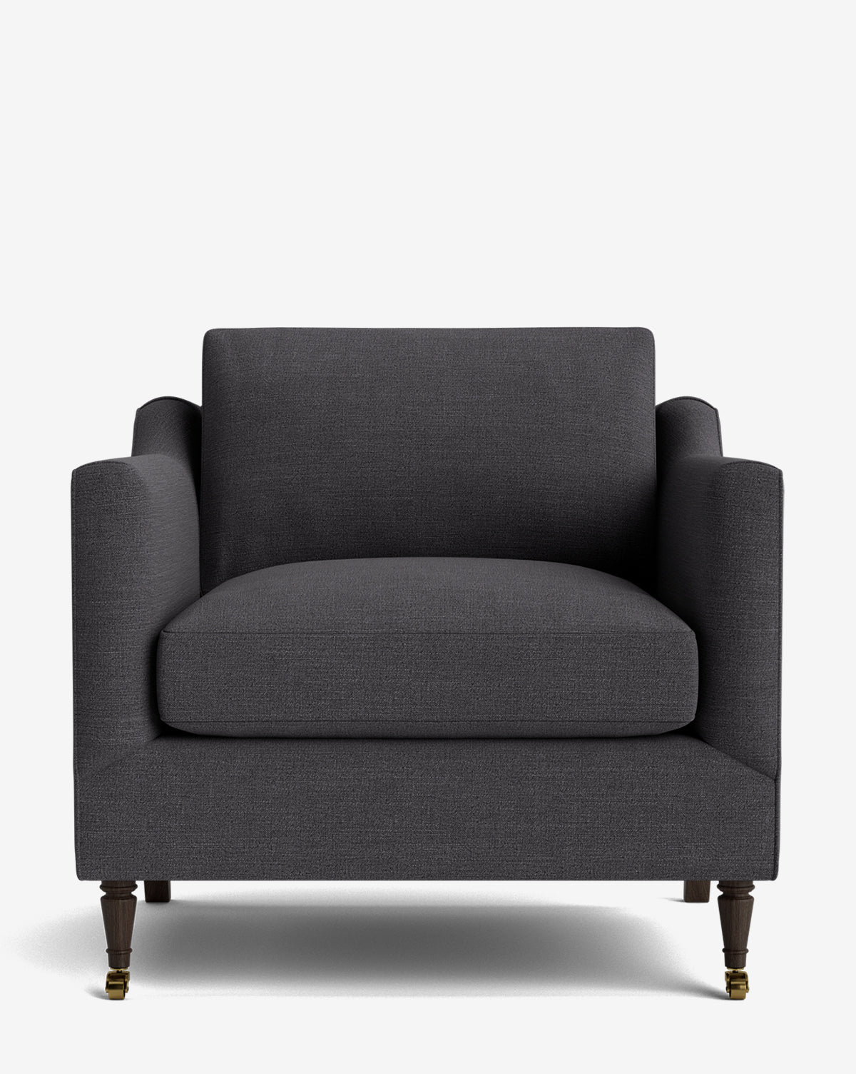 Fauteuil de salon classique capitonné avec rembourrage profond et silhouette ajustée pour le salon