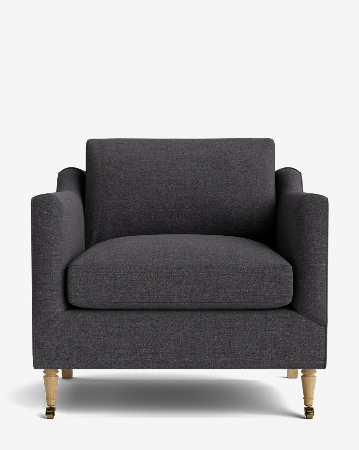 Fauteuil de salon classique capitonné avec rembourrage profond et silhouette ajustée pour le salon