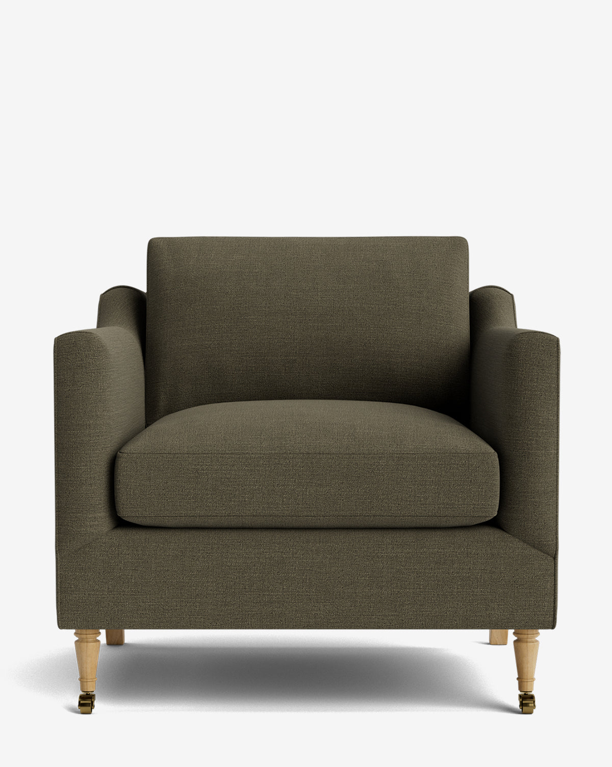 Fauteuil de salon classique capitonné avec rembourrage profond et silhouette ajustée pour le salon
