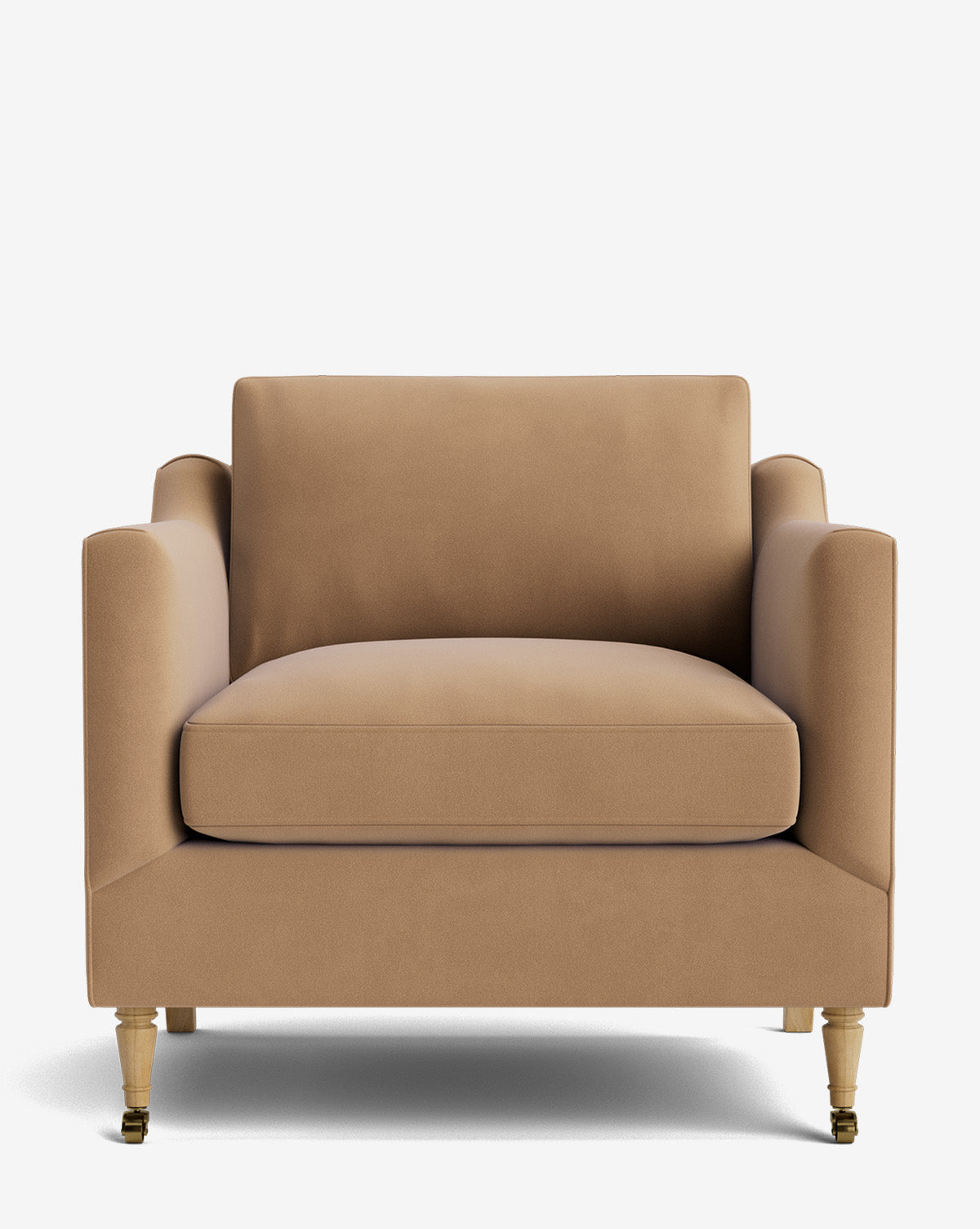 Fauteuil de salon classique capitonné avec rembourrage profond et silhouette ajustée pour le salon
